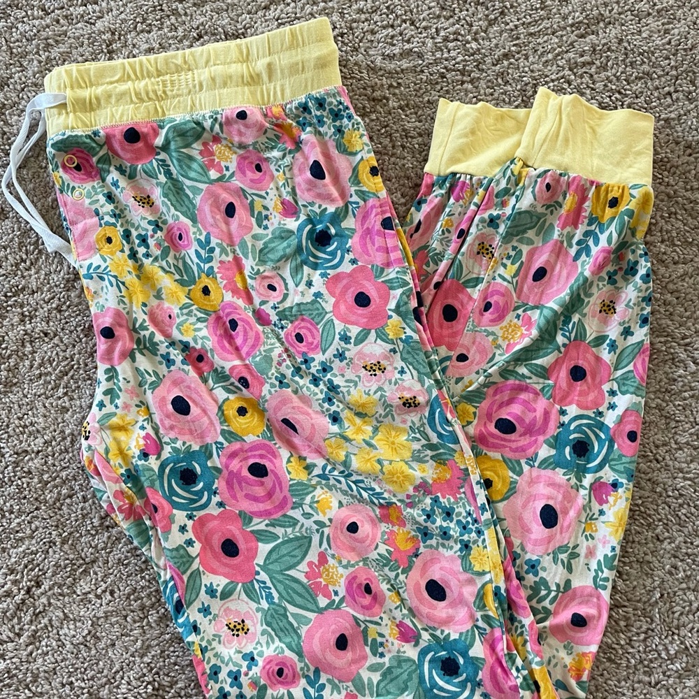 Little Sleepies Women’s OG Secret Garden Jogger PJ Pants, Large